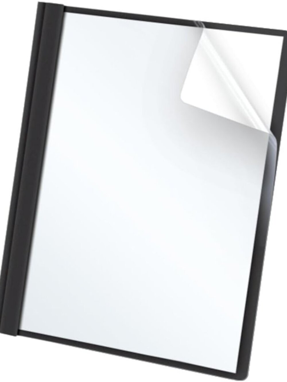 Clear Front Report Covers, Resume Cover, Presentation Cover, Black, Letter Size,